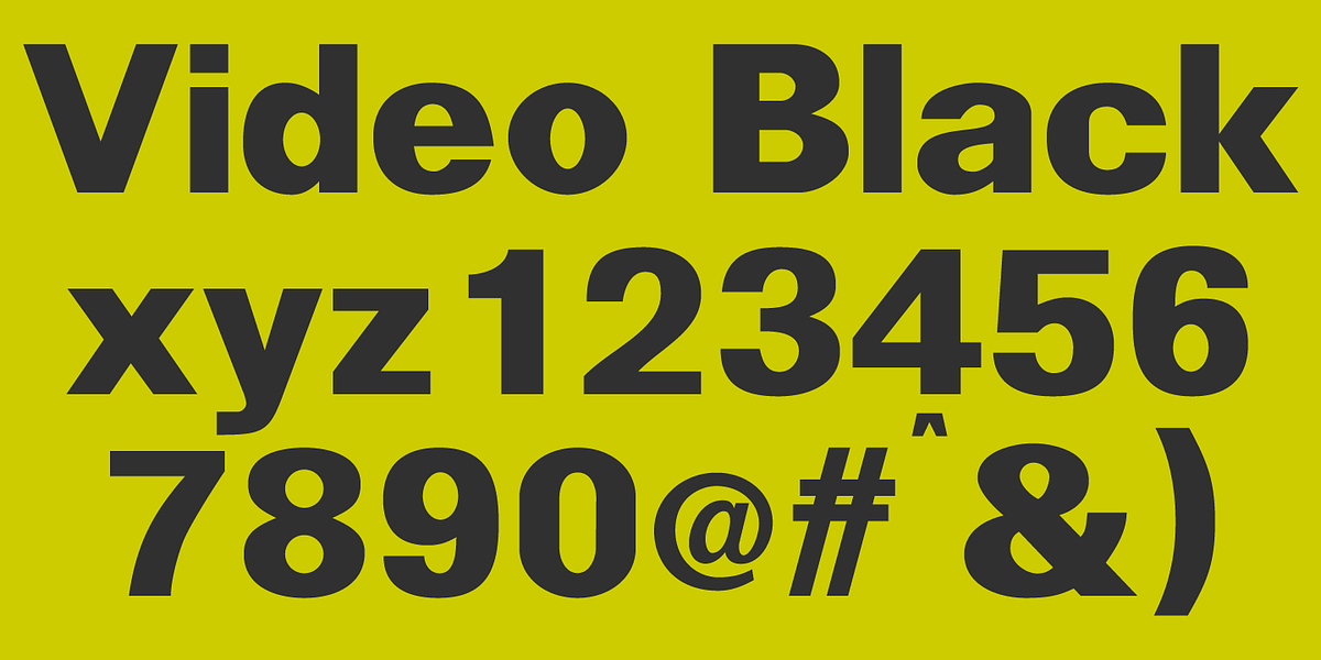 Video Black, a Sans Serif Font by Wooden Type Fonts (Photo 2 of 5)