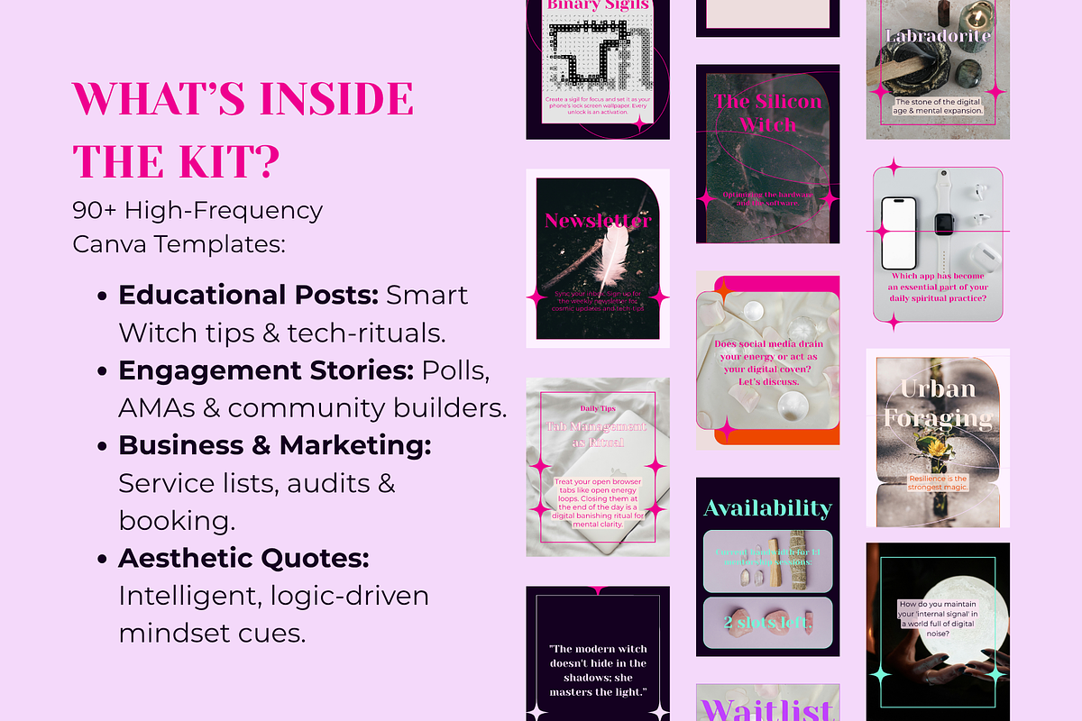 Modern Witch Instagram Templates, a Social Media Template by Mochi Atelier (Photo 4 of 11)