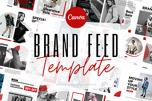 Red Feed Fashion Instagram Template