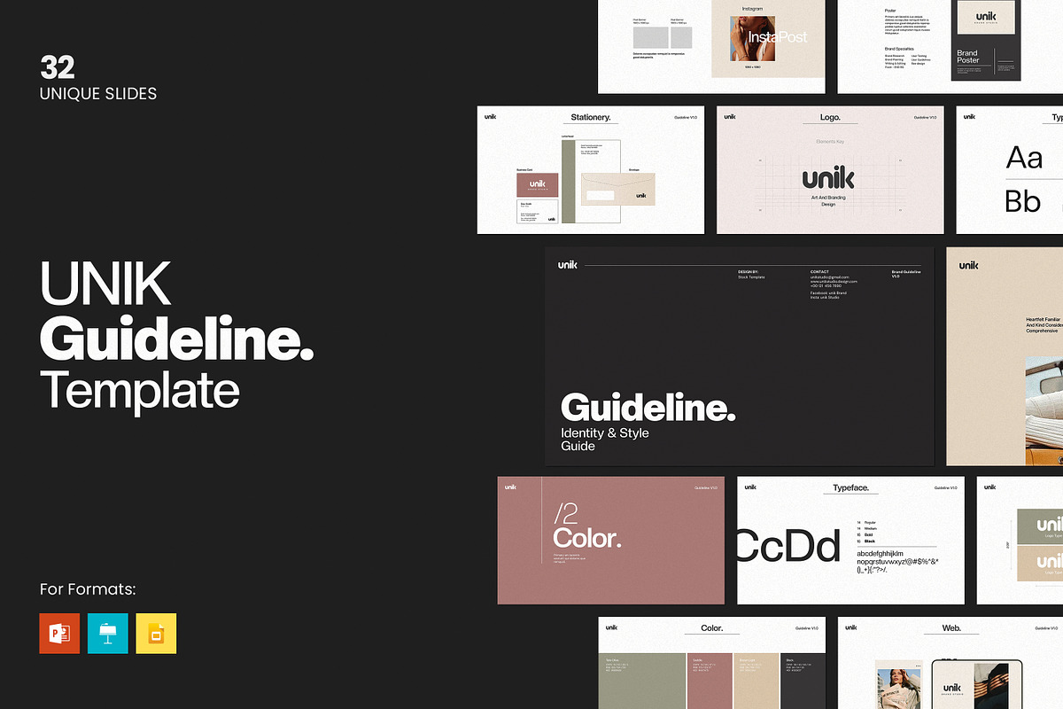 UNIK/Guideline Presentation Template, a Presentation Template by SlideStock (Photo 1 of 12)
