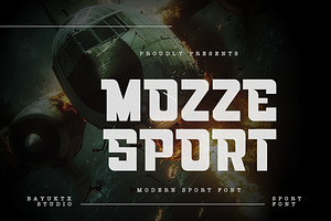 Mozze Sport - Strength Display Font, a Font by Bayuktx