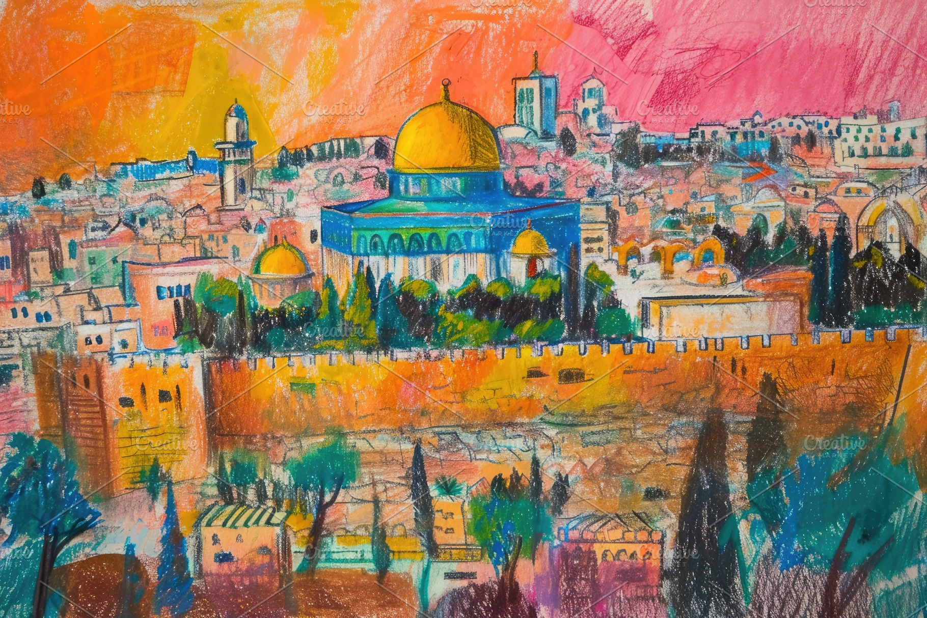 The painting depicts the iconic Dome, a Photo by Iftikhar Alam