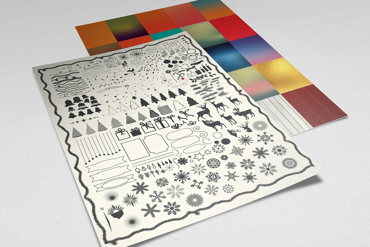 Christmas CardCreator + 200 Elements, a Texture Illustration by BMACHINA Labs. (Photo 5 of 5)
