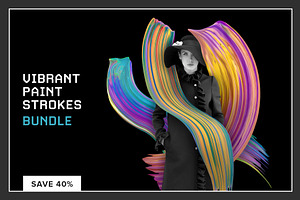Vibrant Paint Strokes Bundle, a Texture Graphic by Chroma Supply