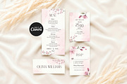 Pink Floral Wedding Invitation Suite, an Invitation Template by Arslan (Thumbnail 6 of 6)