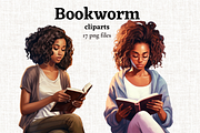 African American Reading Girl, a Person Illustration by Mash Mash Stickers (Thumbnail 1 of 9)