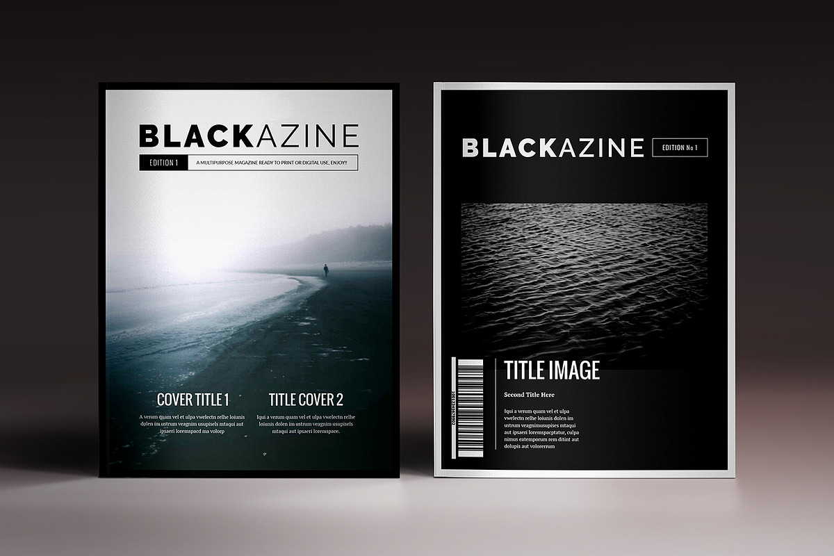 Blackazine Indesign Template, a Magazine Template by Luuqas Design
