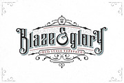 Blaze & Glory Typeface + Extras, a Blackletter Font by Zerowork Studio (Thumbnail 1 of 6)