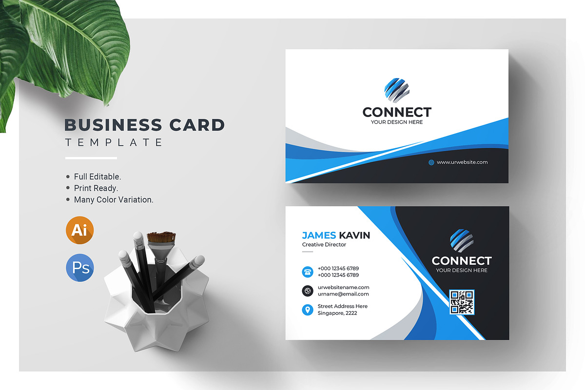 Corporate Business Card Template, a Business Card Template by BdThemes (Photo 1 of 4)