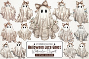 Cute Halloween Lace Ghost Png, an Illustration by RobertsArt (Thumbnail 1 of 7)