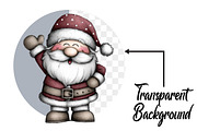 Retro Santa Clipart, an Illustration by Pixels.Craft (Thumbnail 2 of 6)