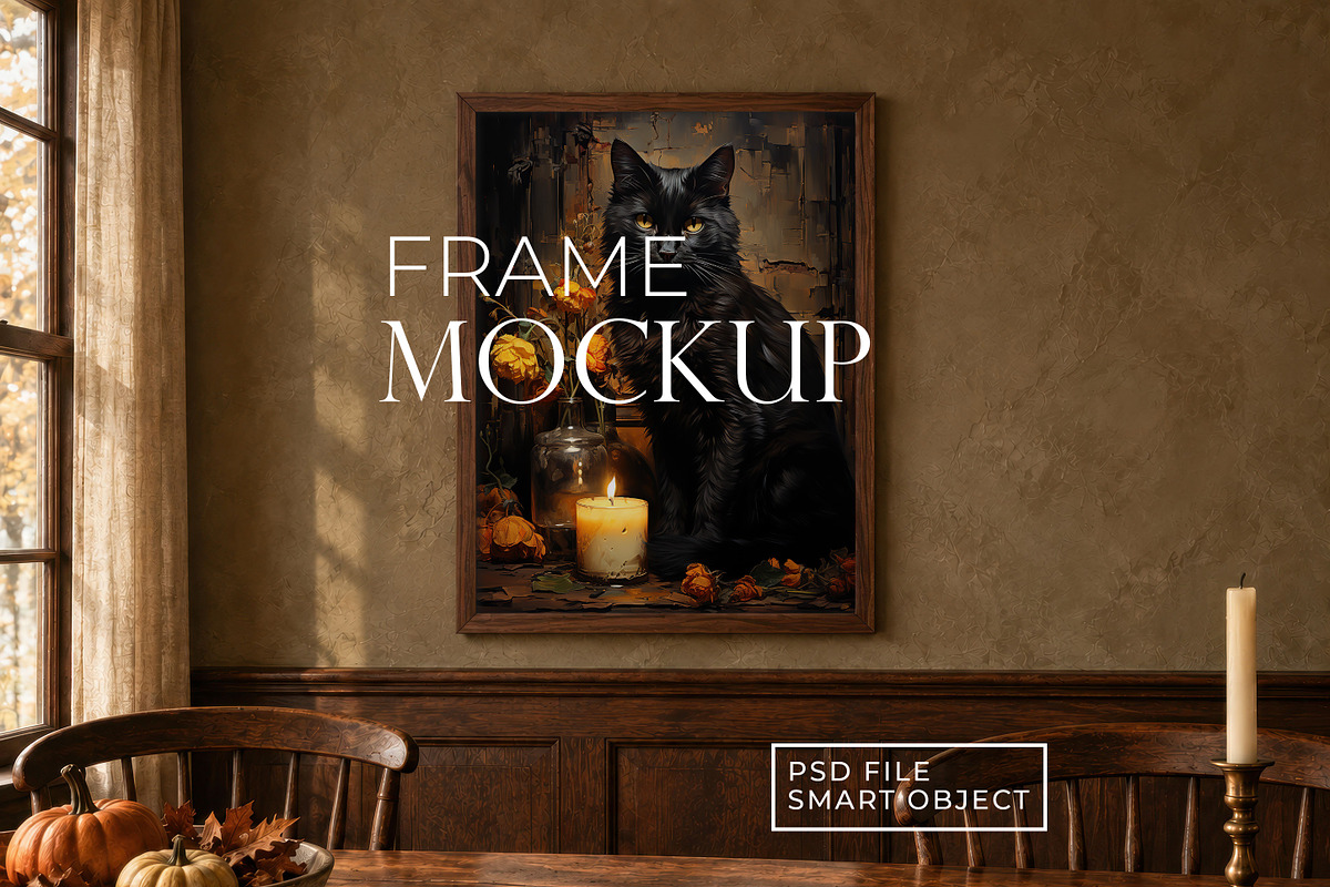 Autumn Vertical Frame Mockup PSD, a Household Mockup by AYAKA Studio Co. (Photo 5 of 6)