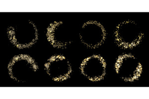 Shimmering glitter circles. Glowing, an Illustration by winwin.art