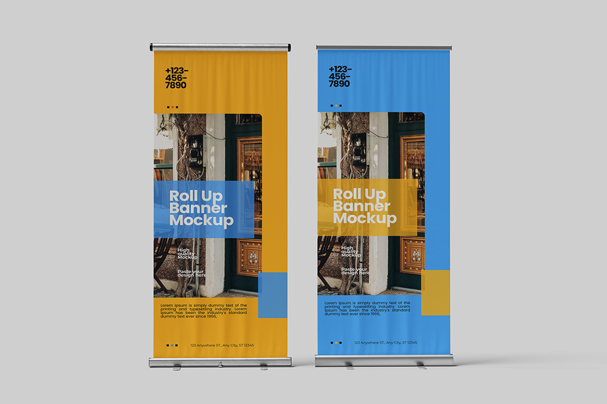 Roll Up Banner Mockup, an Advertising Mockup by SimpangGraphics (Photo 2 of 5)