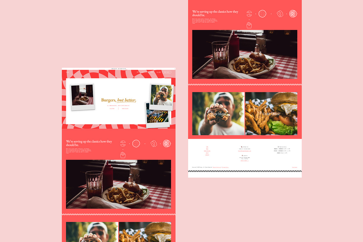 Burger Bar Restaurant Website preview 4