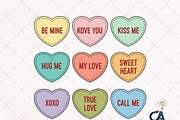 Valentine's Candy Heart Sublimation, an Illustration by Creative Art (Thumbnail 1 of 6)
