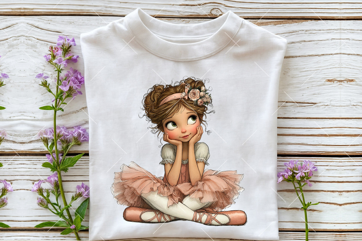 Whimsical Ballerina Girls Clipart, an Illustration by OK Design (Photo 6 of 6)
