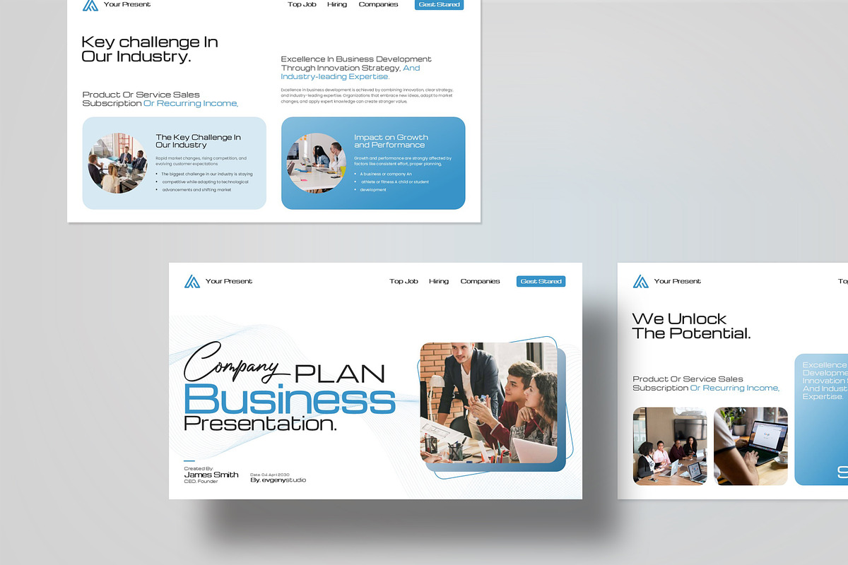 Company Business Plan Presentation, a Presentation Template by evgenystudio (Photo 2 of 8)