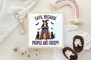 Sarcastic Halloween Cat Witch Creepy, an Illustration by CraftArtStudio (Thumbnail 4 of 4)