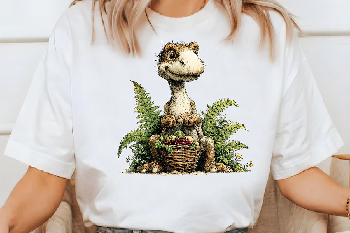 Whimsical Woodland Dinosaur Clipart, a Seasonal Illustration by Designworld (Photo 6 of 8)