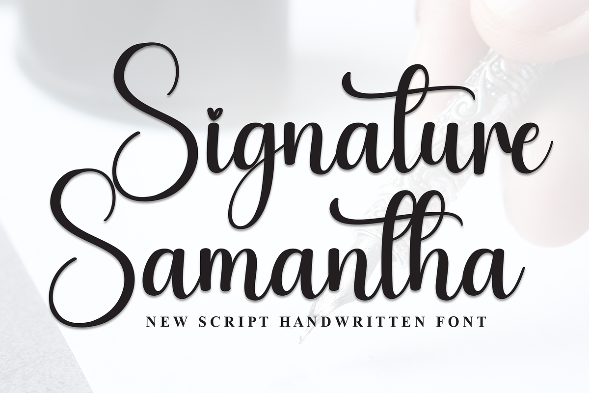 Signature Samantha | Script Font, a Handwritten Font by Scratchones (Photo 1 of 8)