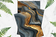 Golden Gray Agate Textures Paper Set, a Background Graphic by V Design Creator (Thumbnail 12 of 12)