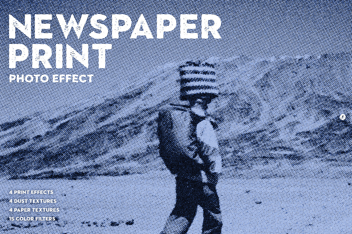 Newspaper Print Photo Effect, a Layer Style Add-On by Freezerondigital (Photo 1 of 12)