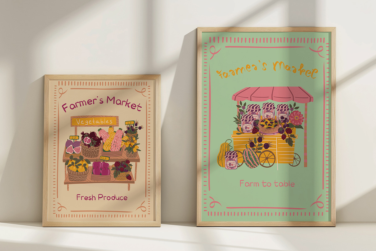 Autumn farm market Postcards Clipart, a Person Illustration by Carpet Tapete Pretzel (Photo 9 of 11)