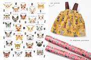 Cool Cats. Cliparts, Patterns, ABC., an Animal Illustration by DearLetters (Thumbnail 5 of 17)