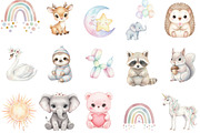 Boho Baby Watercolor Clipart, an Illustration by Designking (Thumbnail 2 of 5)