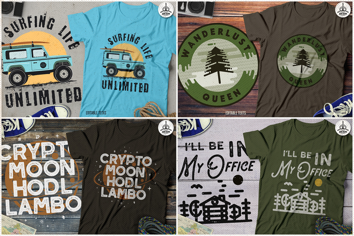 Graphic TShirt Designs Bundle Part 2, an Object Graphic by JeksonGraphics (Photo 4 of 10)
