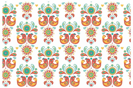 Colorful ornament with birds