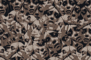 horror sad women face, a Pattern Graphic by AAN Seamless Shop (Thumbnail 2 of 2)
