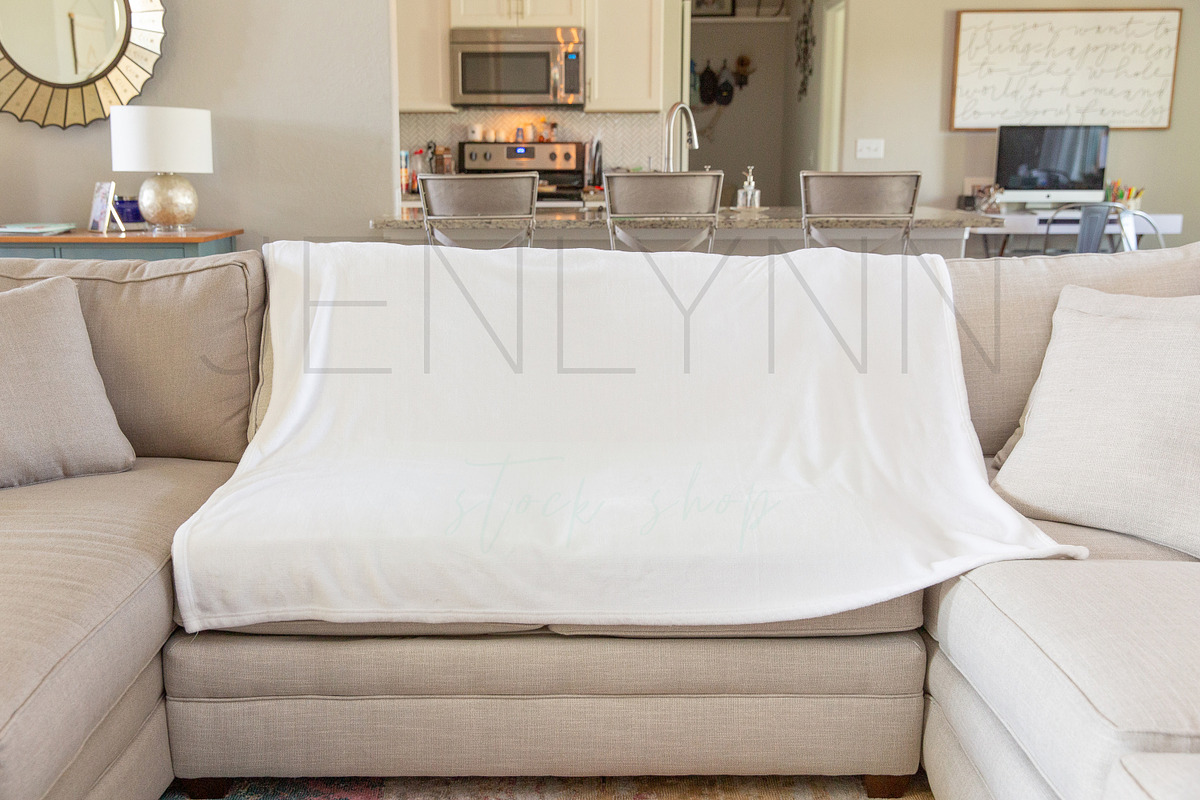 Minky Blanket Mockup on Couch #BH06, a Product Mockup by JENLYNN Stock Shop (Photo 5 of 7)