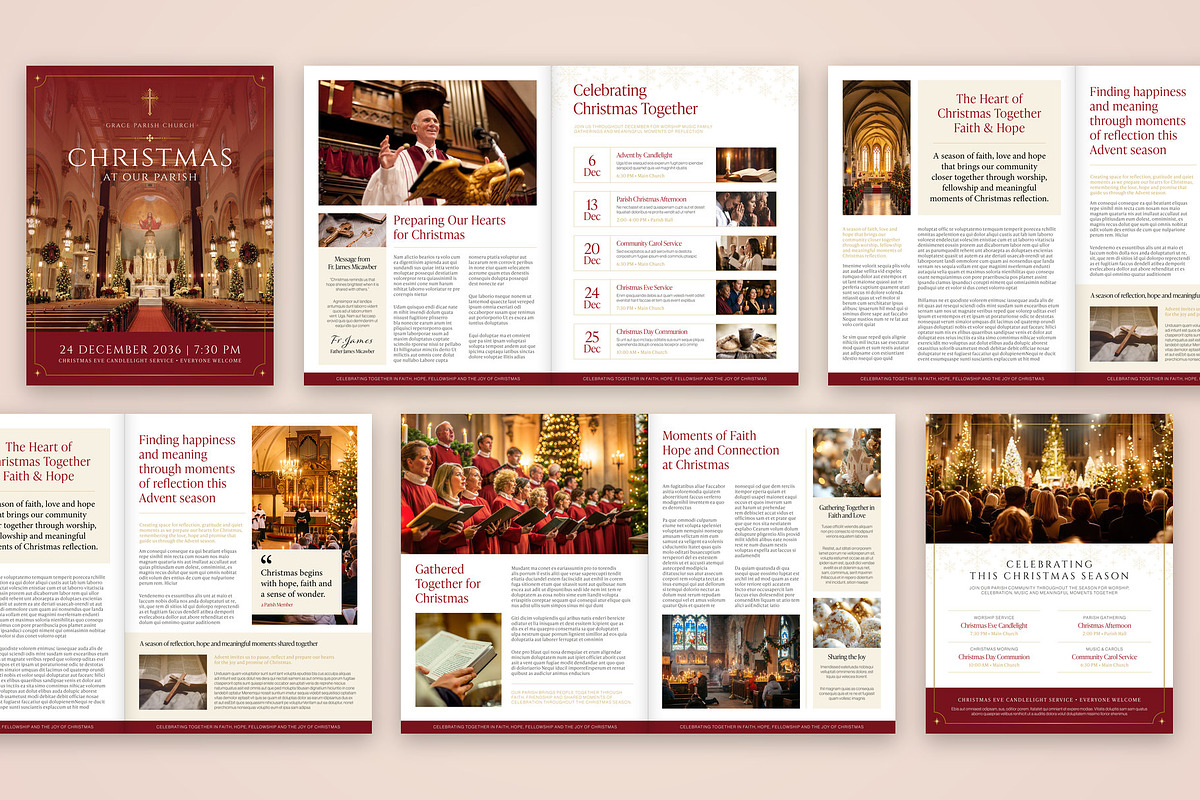 Christmas Church Magazine Template, a Brochure Template by BrandPacks (Photo 2 of 5)