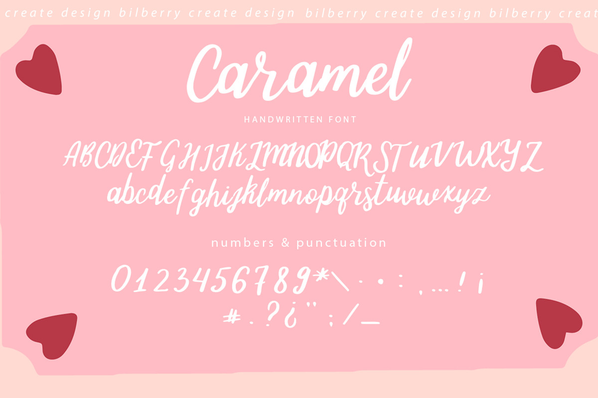 Caramel handwritten font preview 6