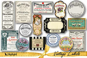 Vintage Ephemera Labels