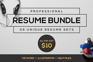 Professional resume bundle v1