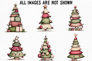 Whimsical Christmas Tree Clipart, an Illustration by Craft Nest (Thumbnail 6 of 6)
