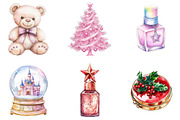 Coquette Gilter Christmas Clipart, an Illustration by DreamArtGraphic (Thumbnail 2 of 5)