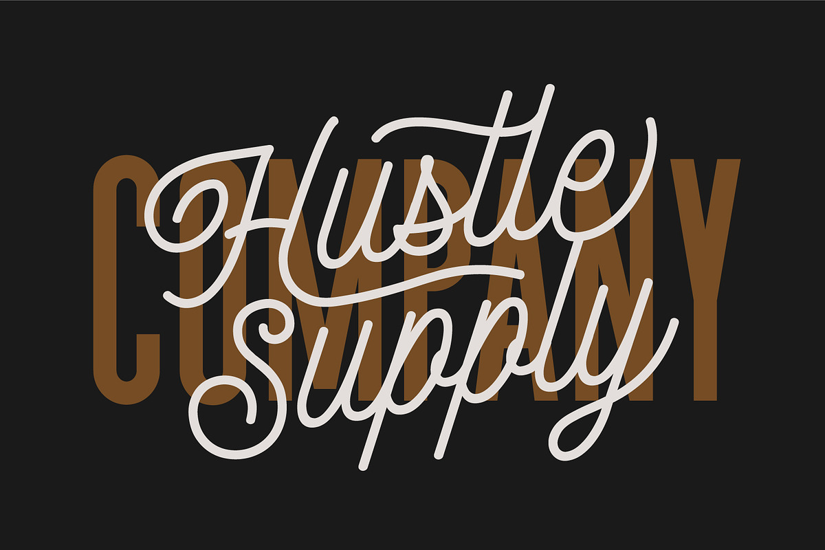 The Boutique Cursive - Monoline, a Script Font by Hustle Supply Co. (Photo 6 of 6)
