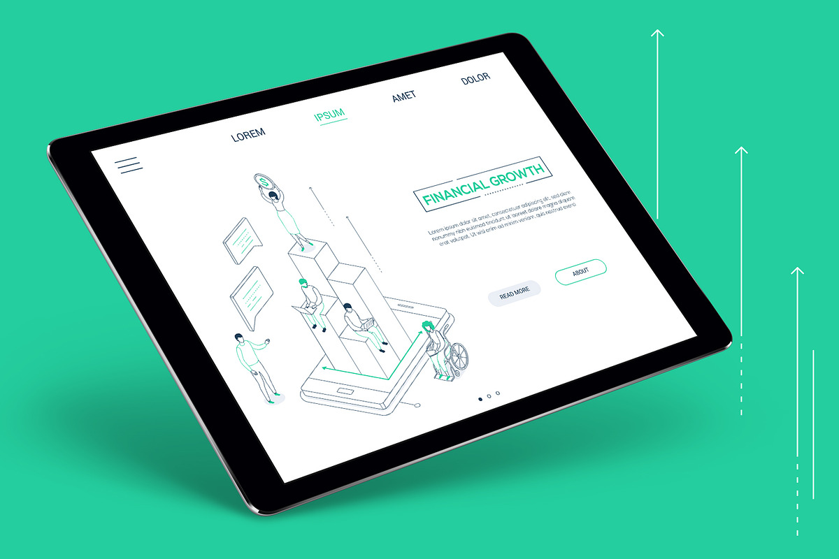 Business Isometric Illustrations, an iPhone Mockup by Boyko Pictures (Photo 8 of 14)