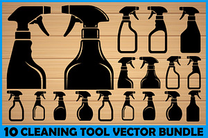 50 Cleaning Tool Spray Bottle Icon B, an Illustration by balal