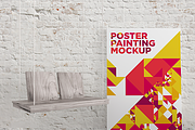 Poster Painting MockUp Pack 001, a Print Template by Traint (Thumbnail 11 of 21)