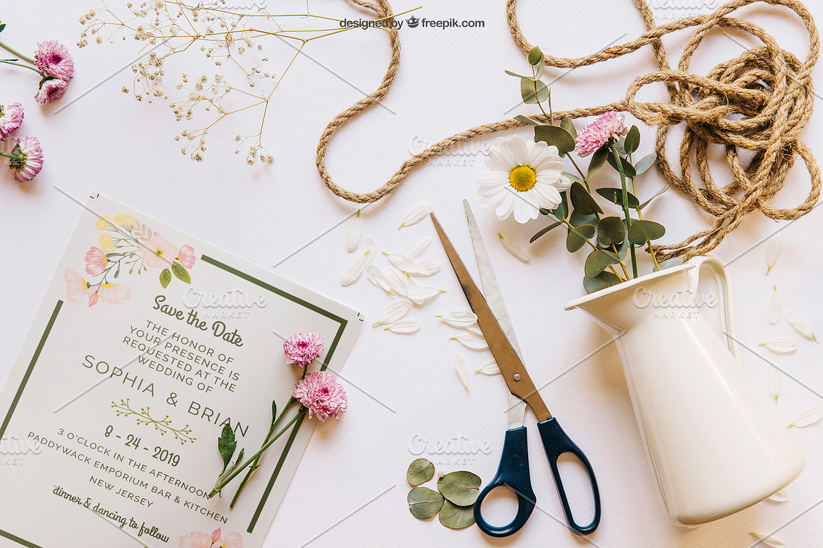 Flowery Wedding Invitation, an Invitation Template by Cyrah's Collection (Photo 3 of 4)