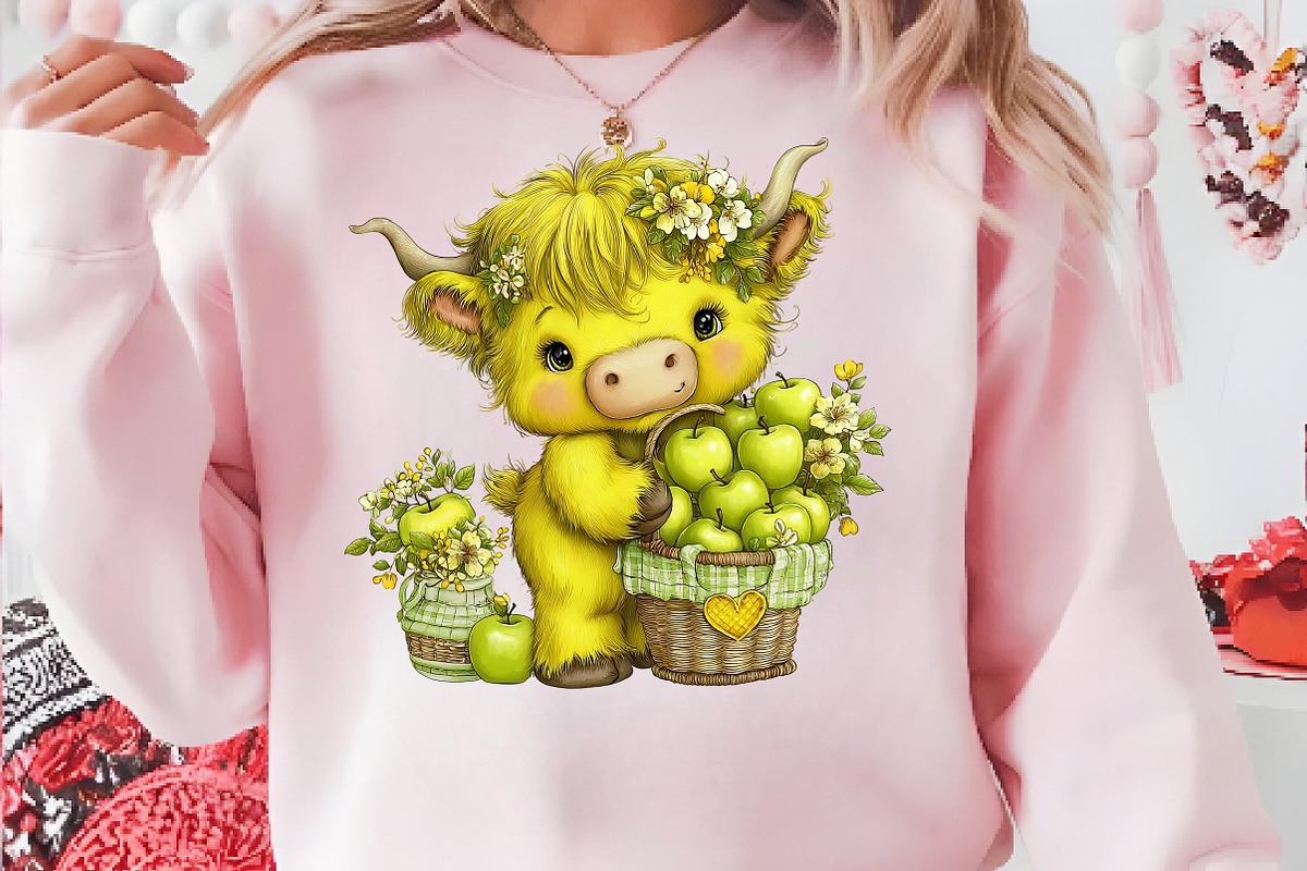 Fall Highland Cow Watercolor Clipart, a Seasonal Illustration by CreationArt (Photo 4 of 5)