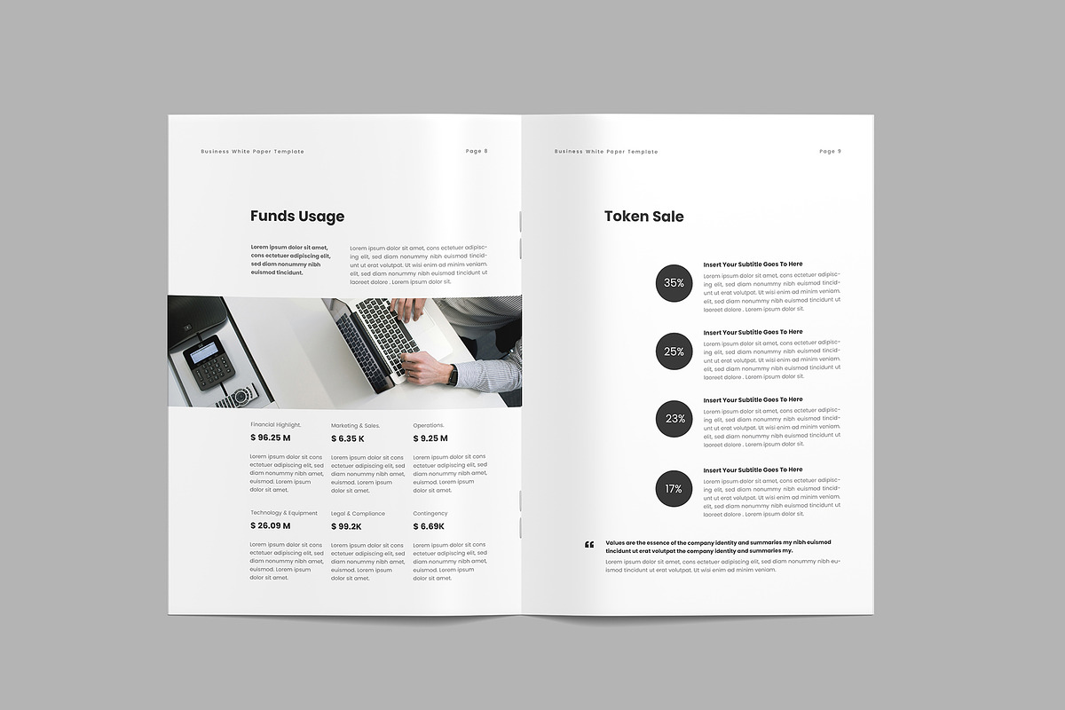 Minimal Whitepaper Template, a Brochure Template by afsar.hossain (Photo 9 of 9)