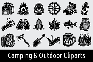 18 Camping & Outdoor SVG Clipart