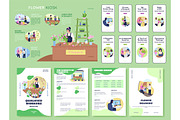 Flower kiosk flat color template, a Poster Template by IMG visuals characters (Thumbnail 1 of 5)
