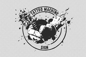 Tattoo Machine Sign